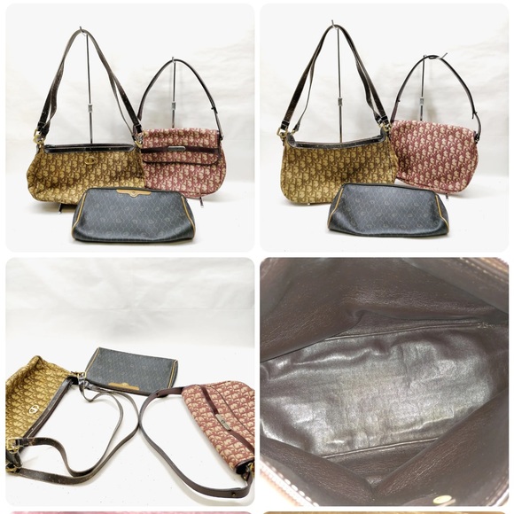 Christian Dior Clutch Bag Shoulder Bag  Canvas Leather - Picture 1 of 5